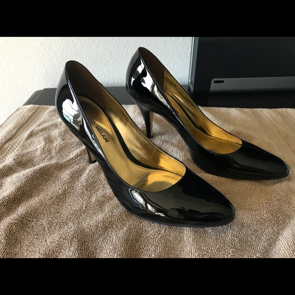Antonio Melani Black Patent Stiletto Size 9.5